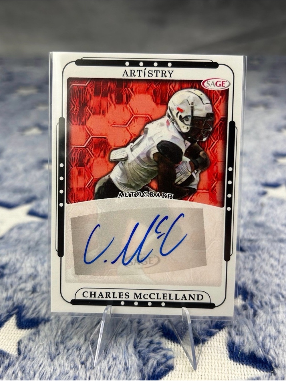 Charles McClelland Autograph Football Trading Card